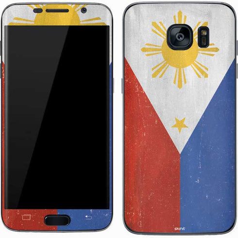 Philippines Flag Distressed Galaxy S7 Skin
